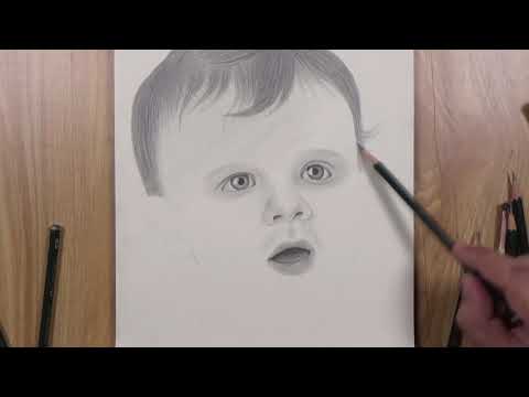 كيفية رسم طفل بقلم الرصاص رسم وتظليل خطوة بخطوة 