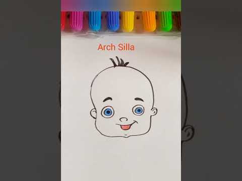 Drawing A Baby Face Easy Drawings رسم وجه طفل رسومات سهلة طريقة رسم وجه طفل 