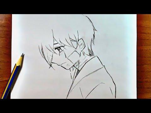 Sad Anime Drawing How To Draw Sad Anime Boy Step By Step Easy 