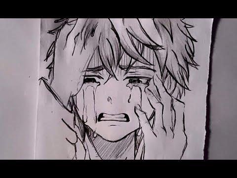 ᴴᴰ Easy How To Draw An Anime Male Manga Crying Sad 