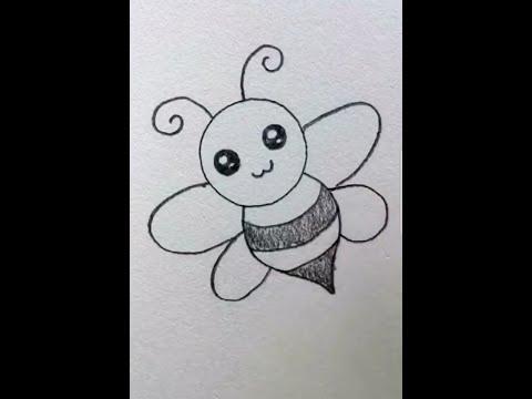 رسم نحلة كيوت بطريقة سهلة للمبتدئين 3 How To Draw A Cute Bee 