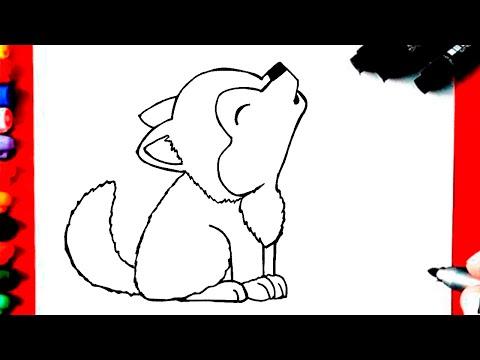 HOW TO DRAW A WOLF CUTE CUTE 