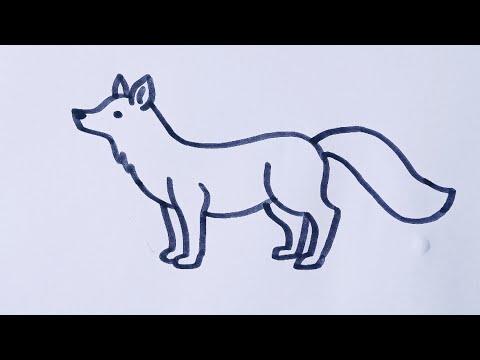 How To Draw A Fox Easy Step By Step Simple Fox Outline Drawing 