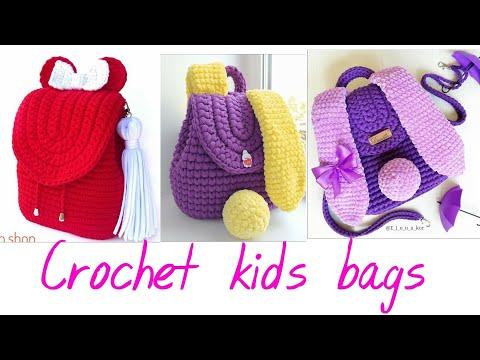 حقائب بالكروشي للأطفال Crochet Kids Bags 