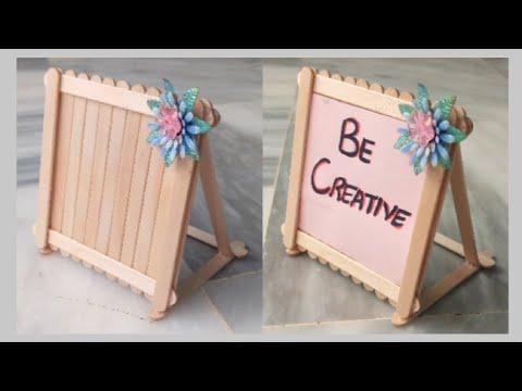 إطار صور DIY مع عصي المصاصة وعصي الآيس كريم فكرة إعادة التدوير Laiba S Creativity 