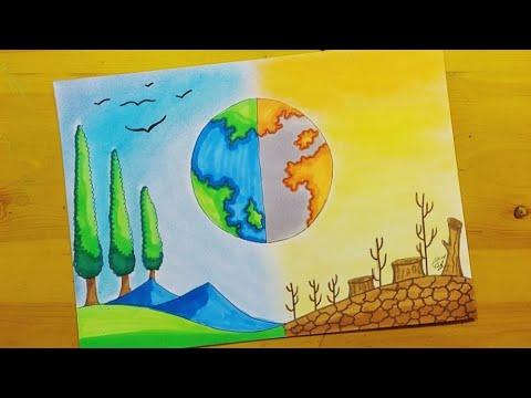 رسم عن تغير المناخ 9 Climate Change Drawing 