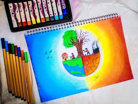 رسم معبرة عن البيئة A Sketch On The Environment Rcx15 رسم رسم سهل رسمتي 