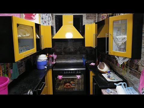 مطبخ اصفر في اسود وتقسمته كلها افكار مفيدة A Kitchen 