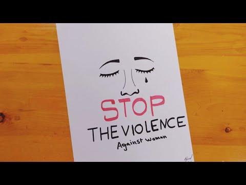 رسم عن العنف ضد المرأه Drawing On Violence Against Women 
