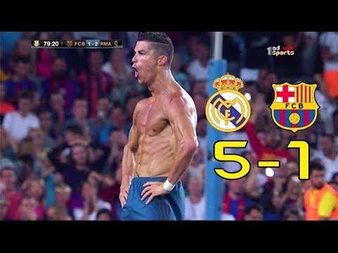 من سيقول المرنغ جميل فهد العتيبي *) ملخص مباراة ريال مدريد وبرشلونة 5 1 مباراتين كأس السوبر الإسباني 2017 تعليقات 