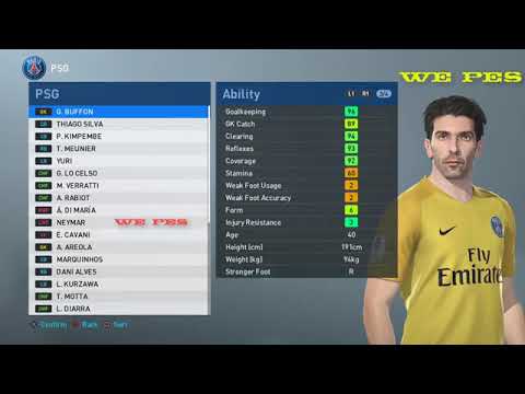 إمكانيات لاعبي باريس سان جيرمان في لعبة PES 2019 