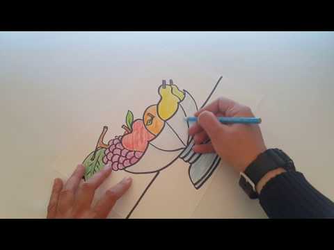 كيفية رسم صحن فاكهة How To Draw A Bowl Of Fruits 
