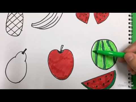 تعليم الرسم تعليم رسم الفواكه How To Drwa And Color Fruit DRAWINGمحتوى هادف اطفال 