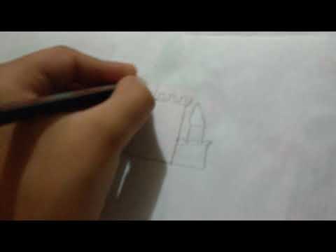 طريقة رسم قلعة قايتباي بطريقة سهلة 