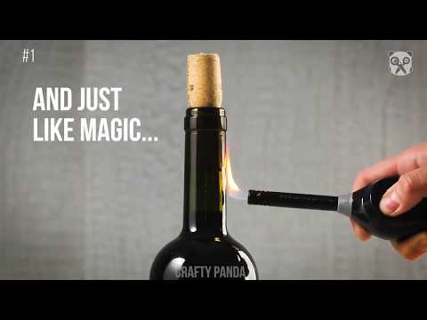 كيفية فتح زجاجة النبيذ بدون المفتاح من قبل الإبدعات الباند 