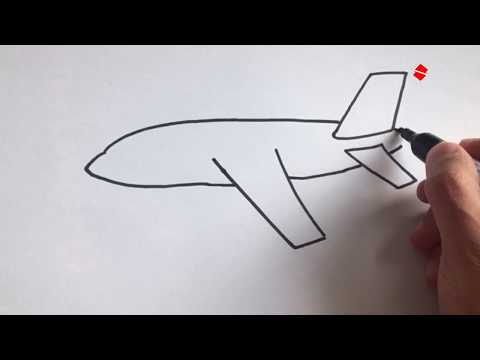 تعلم رسم طائرة بطريقة سهلة للأطفال 