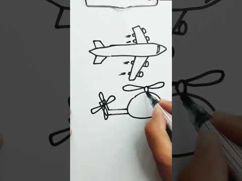 رسم طائره تعلم كيف ترسم طائرة رسم طائره بسهولة Plane Drawing رسم فرج رسم سهل 