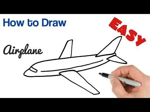 How To Draw Airplane Easy Step By Step For Beginners 