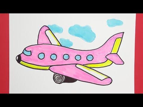 تعليم الرسم للمبتدئين كيف ترسم طائرة خطوة بخطوة HOW TO DRAW AIRPLANE EASY STEP BY STEP 