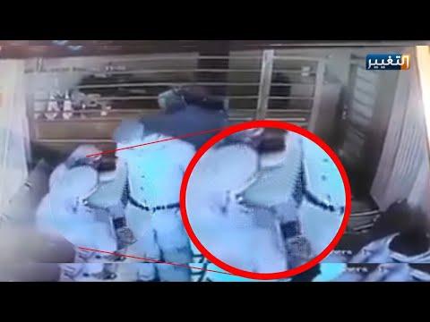شاهد لحظة تحرش أحد منتسبي القوات الأمنية بفتاة في محل صيرفة بالحويجة 