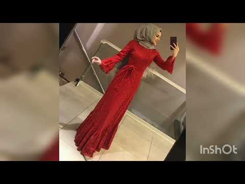 موديلات و تنسيقات فستان احمر للمحجبات لعشاق الأحمر 2022 Dress Red Hijab Outfits For Red Lovers 