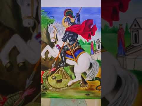 رسم القديس جاورجيوس والأنبا أنطونيوس 