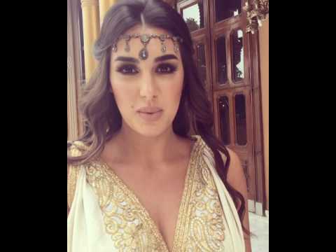 الممثلة المصرية الجميلة ياسمين صبري ب القفطان التونسي والمجوهرات التونسية الراقية 