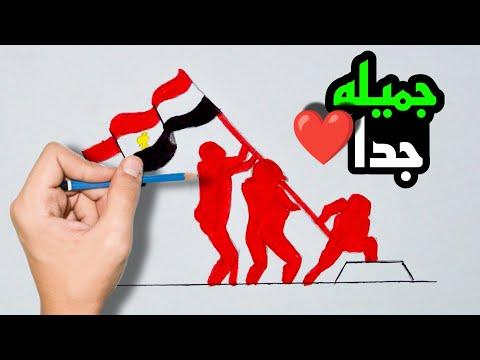 رسم لحرب اكتوبر رسم 6 اكتوبر رسم عن نصر اكتوبر طريقه رسم حرب اكتوبر 