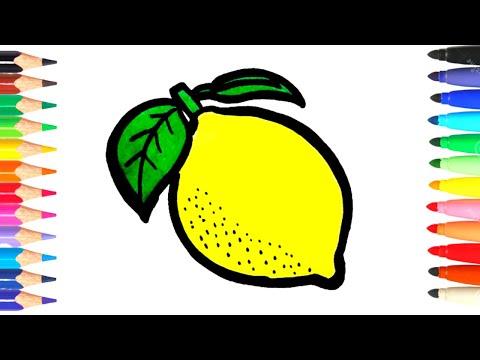 كيف ترسم ليمونة How To Draw A Lemon رسم سهل للاطفال رسم ليمون حامض 