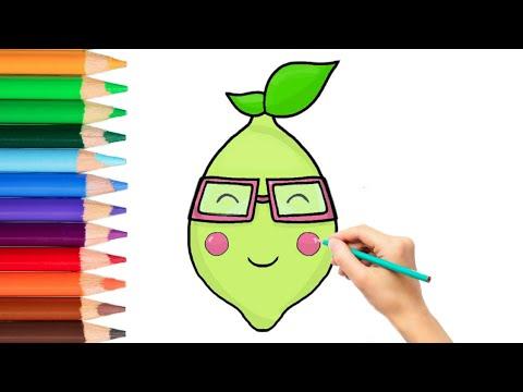 تعليم الرسم رسم ليمونة 