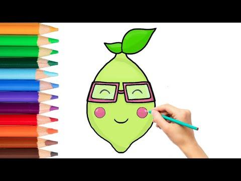 تعليم الرسم رسم ليمونة Drawing Lemon 