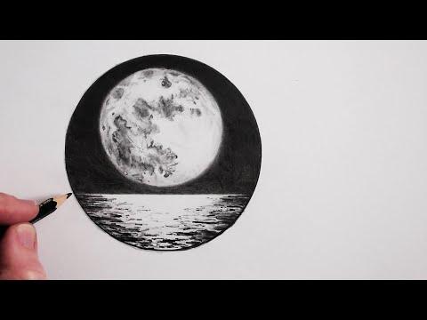 How To Draw The Moon Step By Step Pencil Drawing 