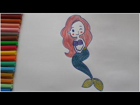 تعليم الرسم كيف ترسم حورية البحر How To Draw A Mermaid 