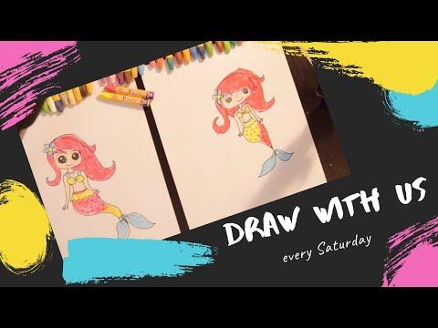 How To Draw A Mermaid تعلم رسم حورية البحر 