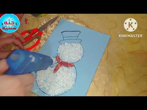 طريقة صنع رجل الثلج How To Make Snowman من الورق ومخلفات البيت لإحتفالات رأس السنه 