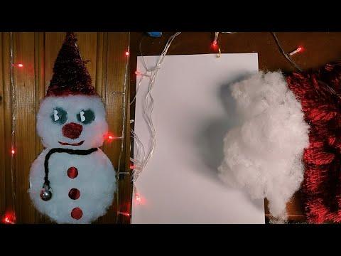سلسلة التحضير ل Bonne Année 2021 طريقة عمل رجل الثلج حقيقي بالورق والقماش و الأواط 