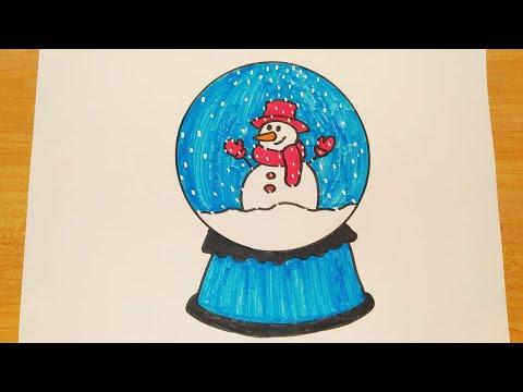 رسم سهل رسم فصل الشتاءوالثلج رسم رجل الثلج 