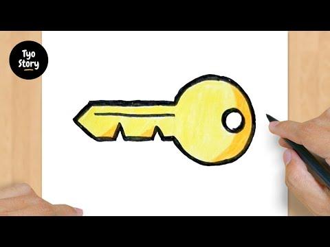 196 How To Draw A Key Easy Drawing Tutorial 