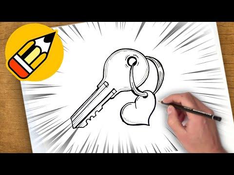 كيفية رسم القلب مع المفتاح 
