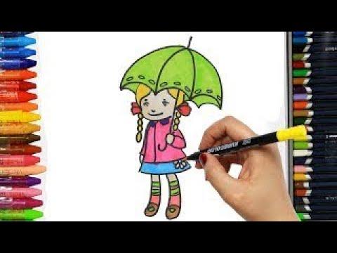 كيفية رسم شمسية تعليم الرسم للأطفال 