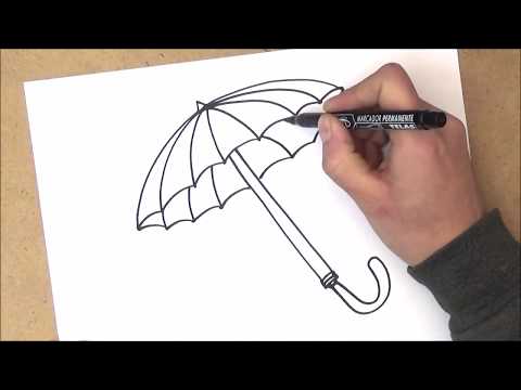 كيفية رسم مظلة 