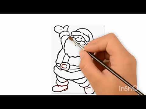 تعلم الرسم طريقة رسم بابا نويل للأطفال How To Draw Santa Claus For Kids Mamayoka 