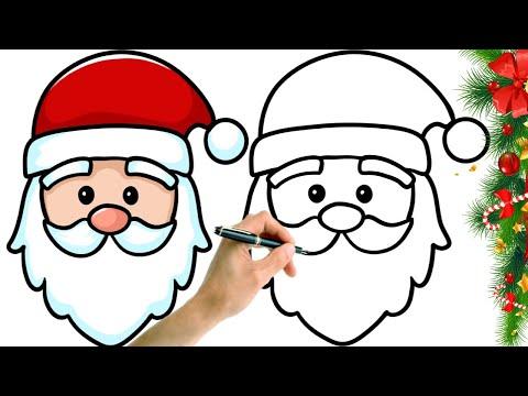 تعليم الرسم للمبتدئين كيفية رسم وجهة بابا نويل سانتا كلوز خطوة بخطوة How To Draw A Santa Claus 