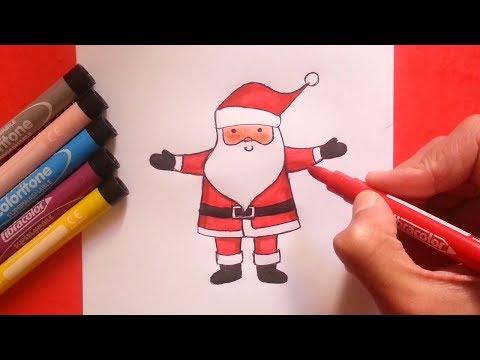 كيفية رسم بابا نويل سانتا كلوز خطوة بخطوة 