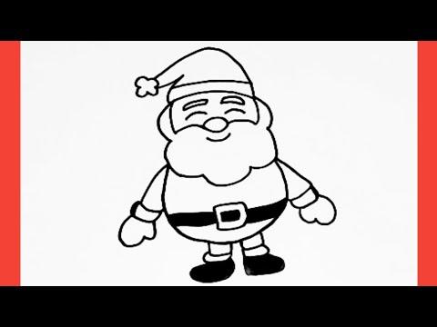 رسم سهل كيف نرسم بابا نويل خطوه بخطوه تعليم رسم بابا نويل للاطفال رسم للاطفال سهل جدا 