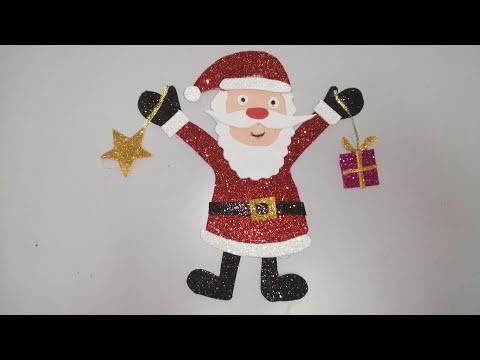 طريقة سهلة لعمل بابا نويل من ورق الفوم DIY How To Make Santa Claus 
