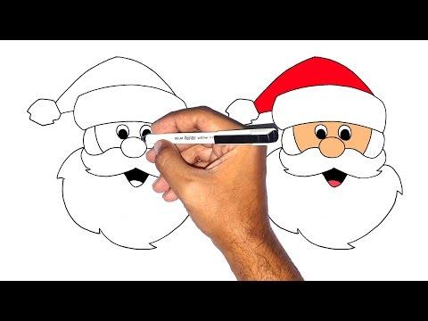 تعليم الرسم كيف ترسم بابا نويل How To Draw Santa Clous Christmas 