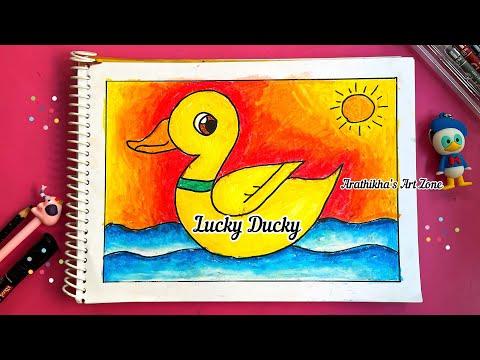 How To Draw Duck Easy Kids Drawing Ugly Duckling Draw With Arathikha 