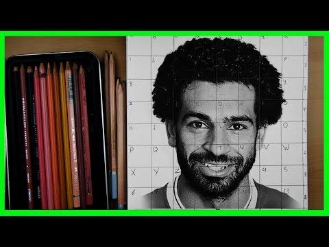 كيفية رسم محمد صلاح خطوة بخطوة الجزء الأول تعليم الرسم للمبتدئين 