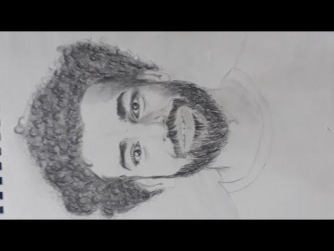 تعلم رسم نسب الوجه على صورة محمد صلاح بالقلم الرصاص للمبتدئين 